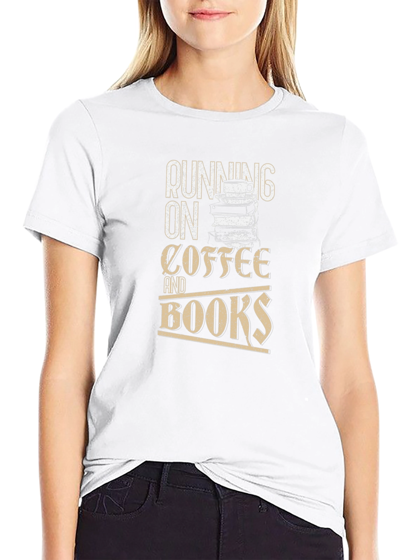 Running On Coffee and Books T-Shirt