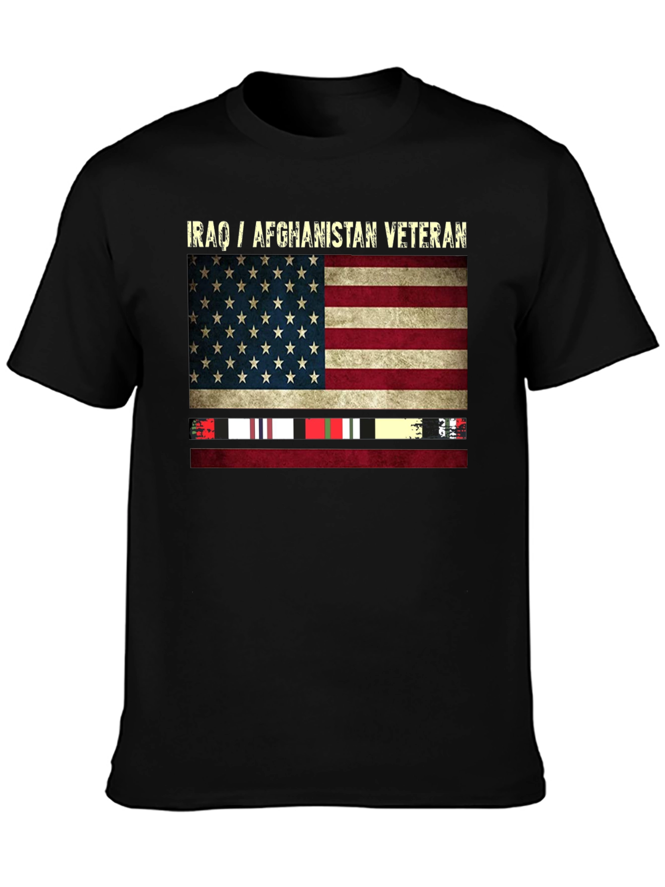 Iraq/Afghanistan Veteran US Flag T-Shirt