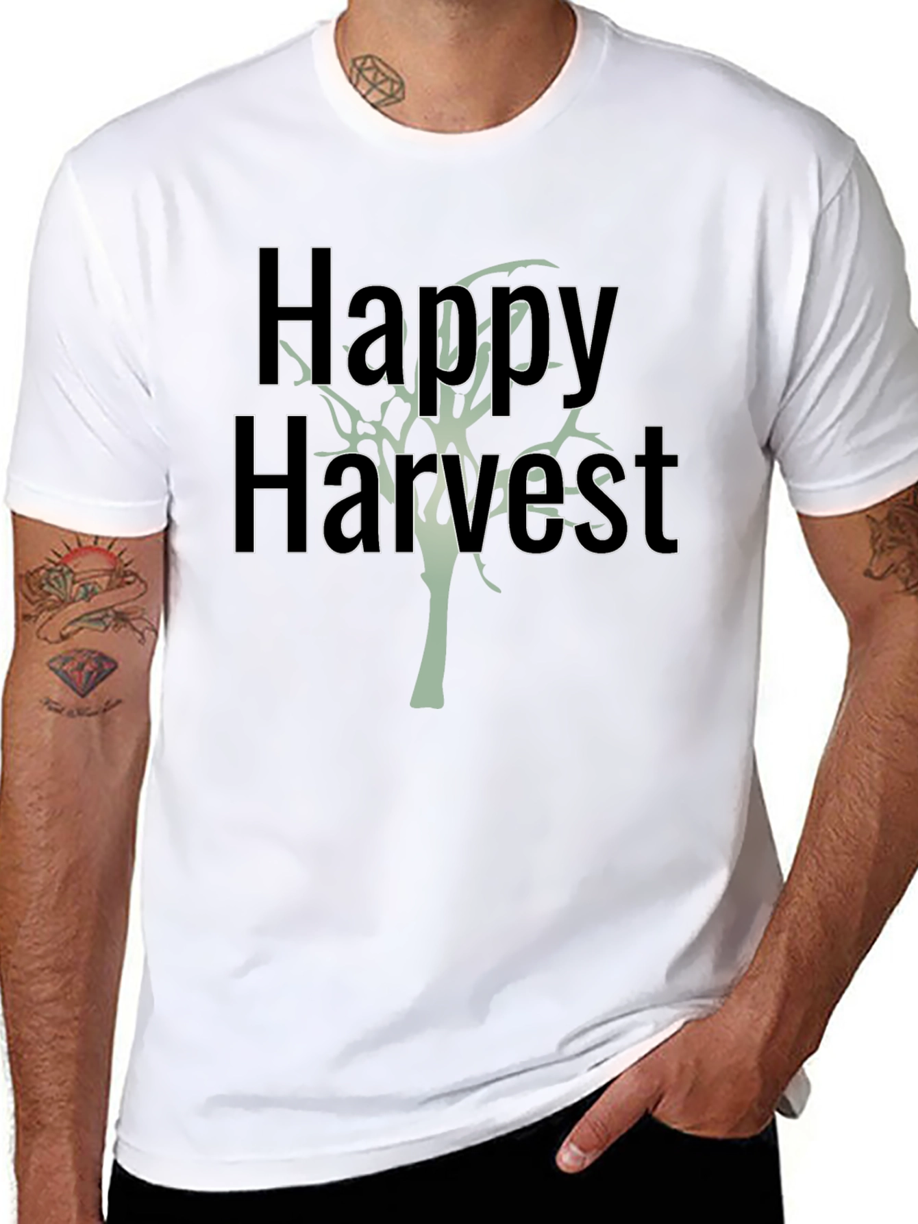 Happy Harvest Black Graphic Tee