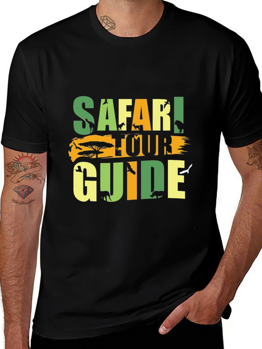 Safari Tour Guide Graphic Tee - Black