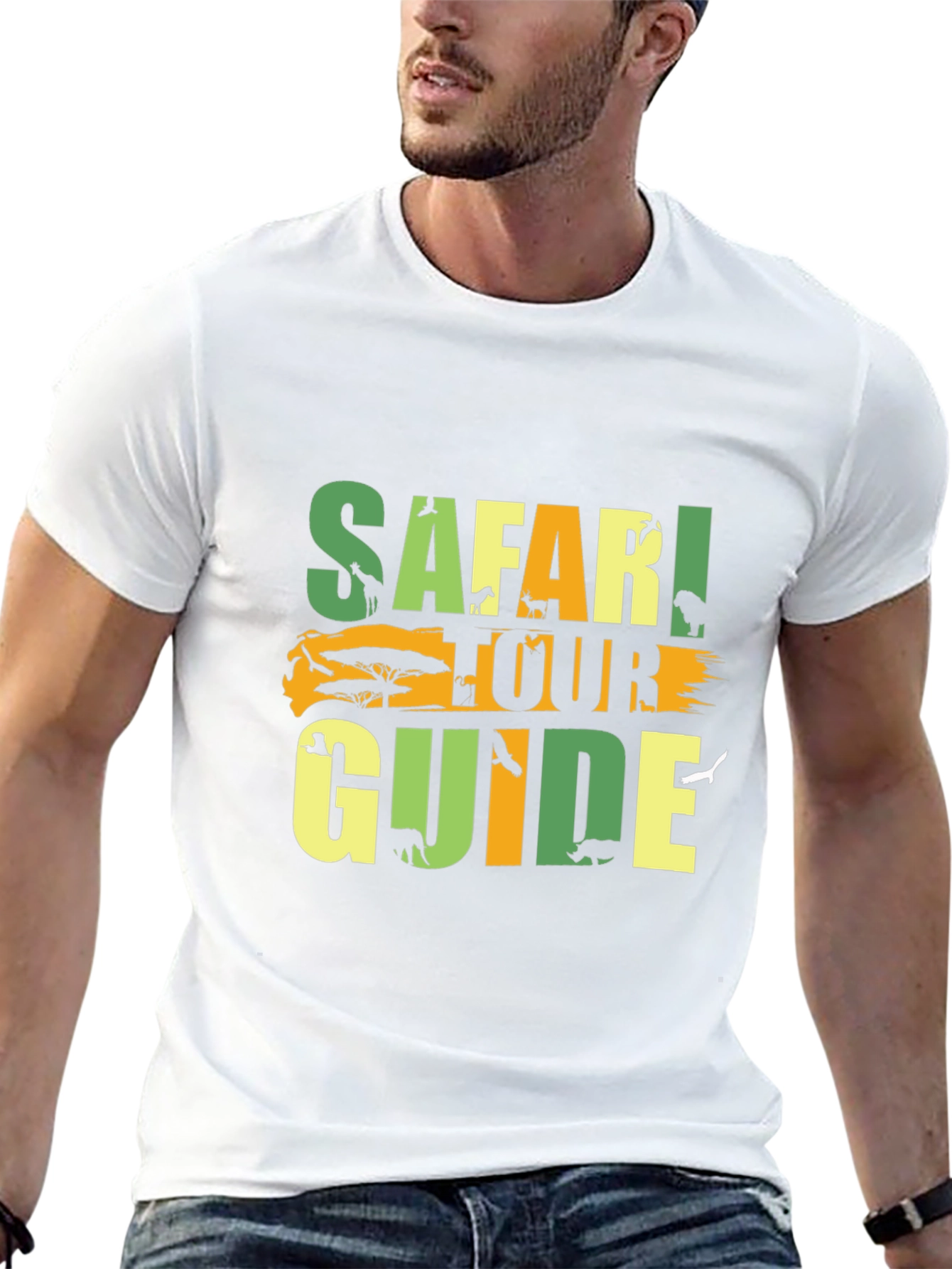 Safari Tour Guide Graphic Tee - Black