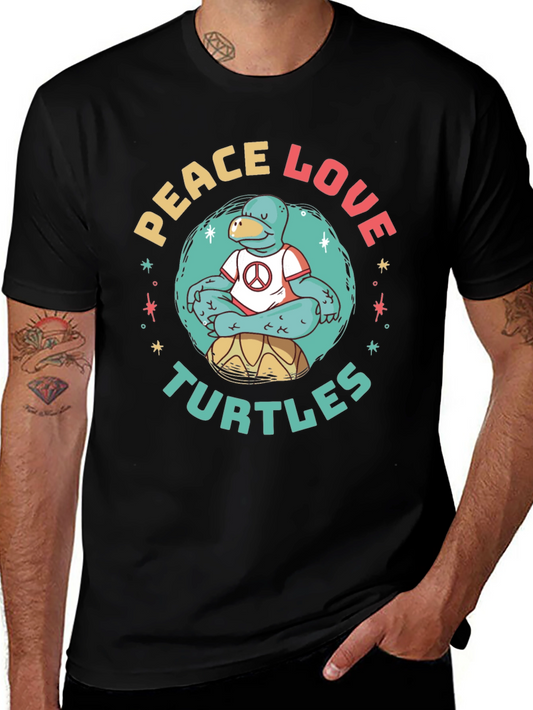 Peace Love Turtles Graphic T-Shirt