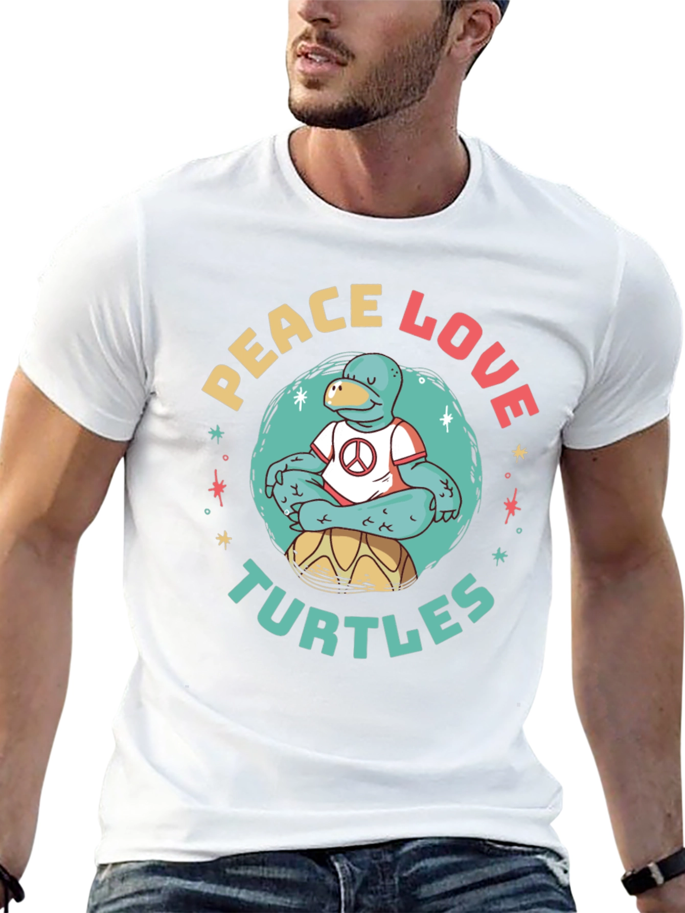 Peace Love Turtles Graphic T-Shirt