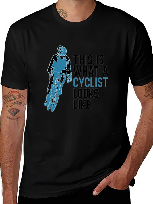 Cyclist Graphic T-Shirt - Black Crew Neck Tee