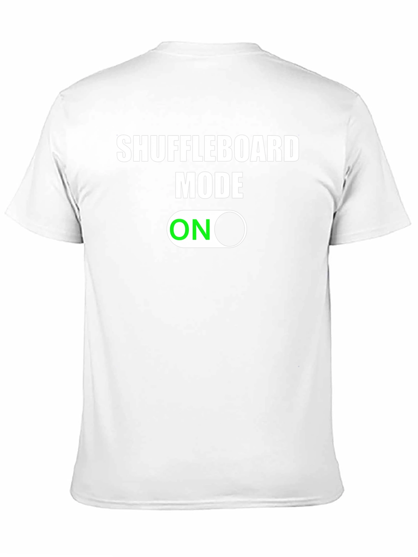 Shuffleboard Mode On Graphic Tee -  Black Cotton T-Shirt