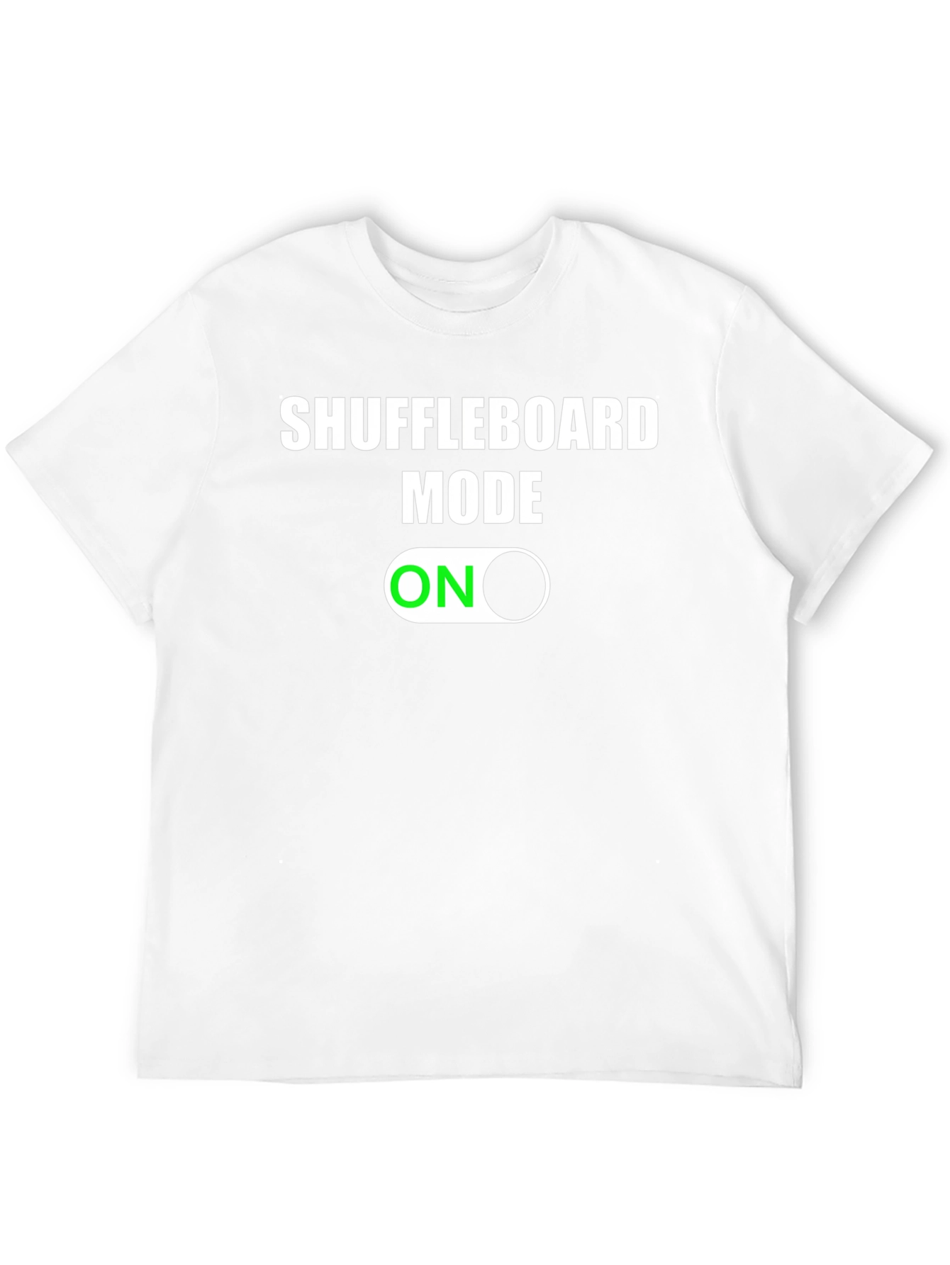 Shuffleboard Mode On Graphic Tee -  Black Cotton T-Shirt