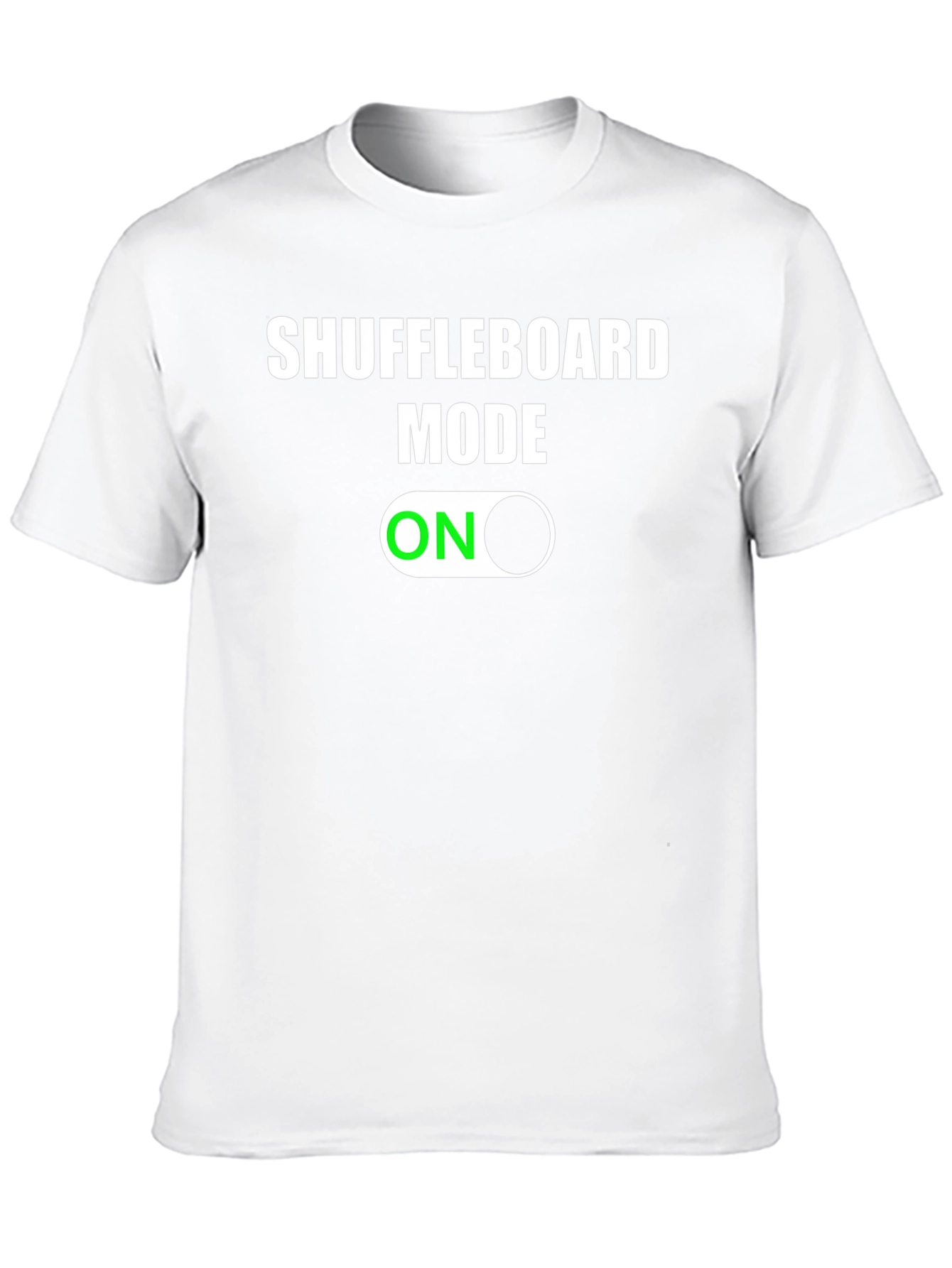 Shuffleboard Mode On Graphic Tee -  Black Cotton T-Shirt