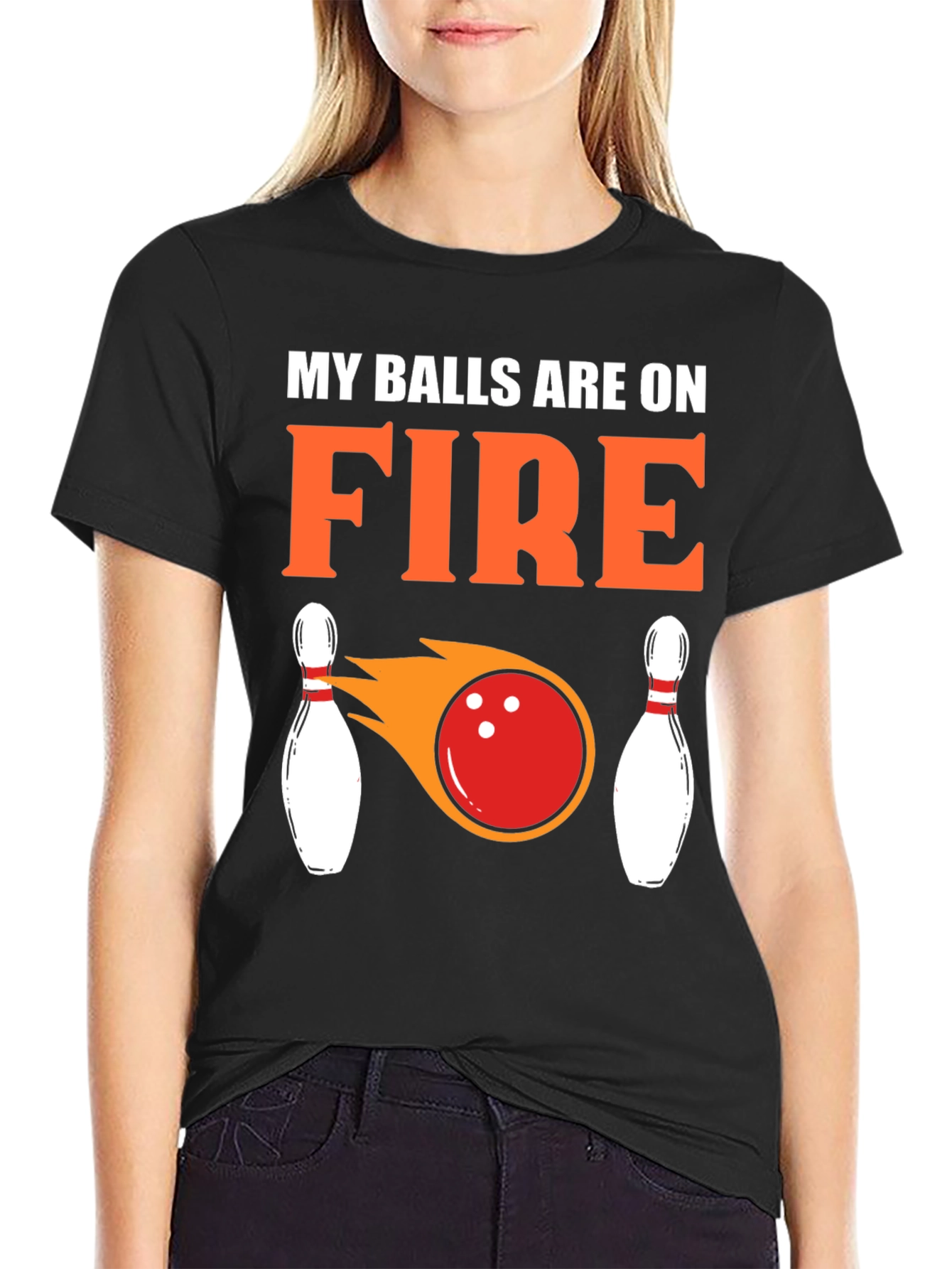 My Balls Are On Fire Bowling T-Shirt