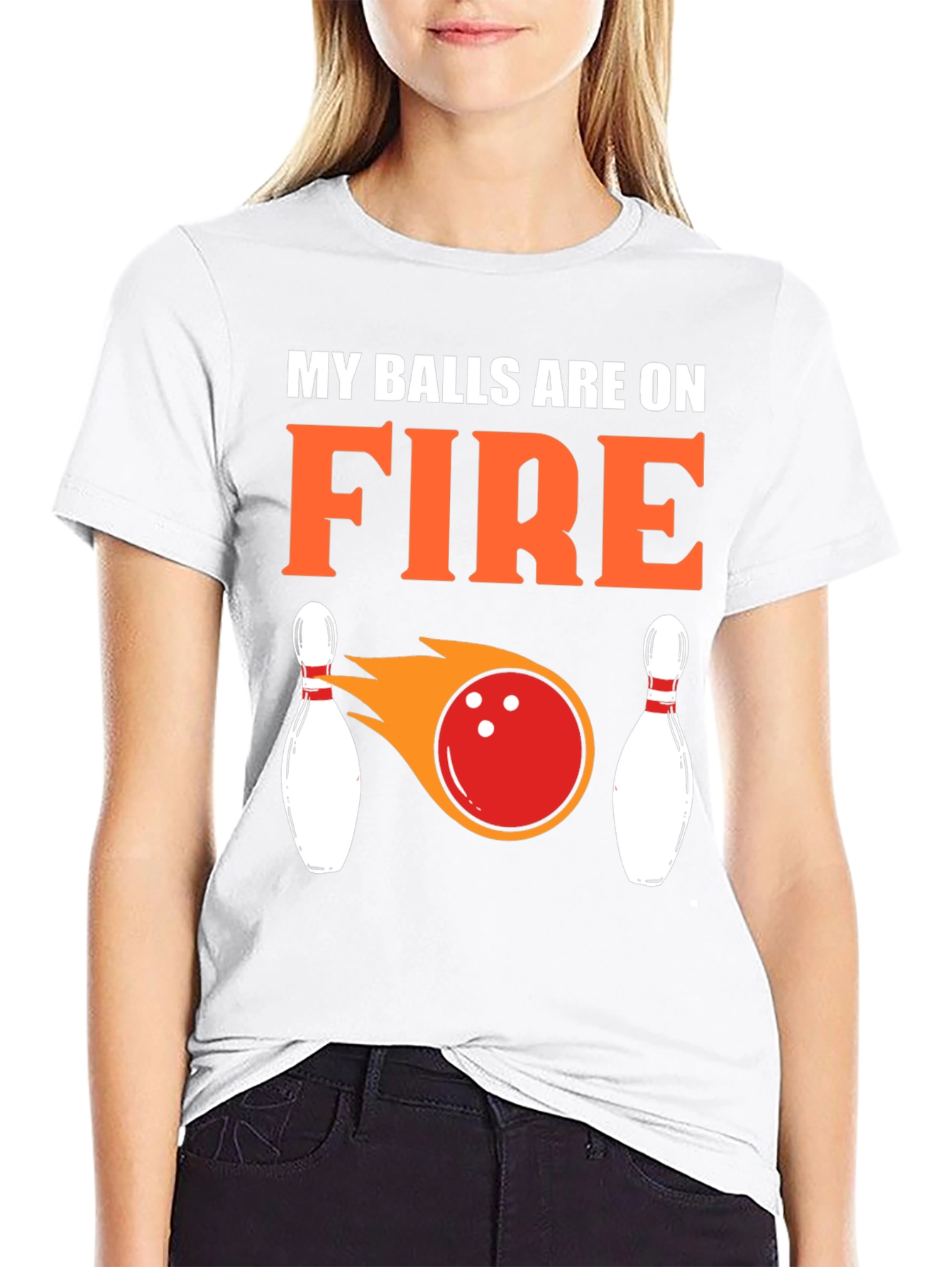My Balls Are On Fire Bowling T-Shirt