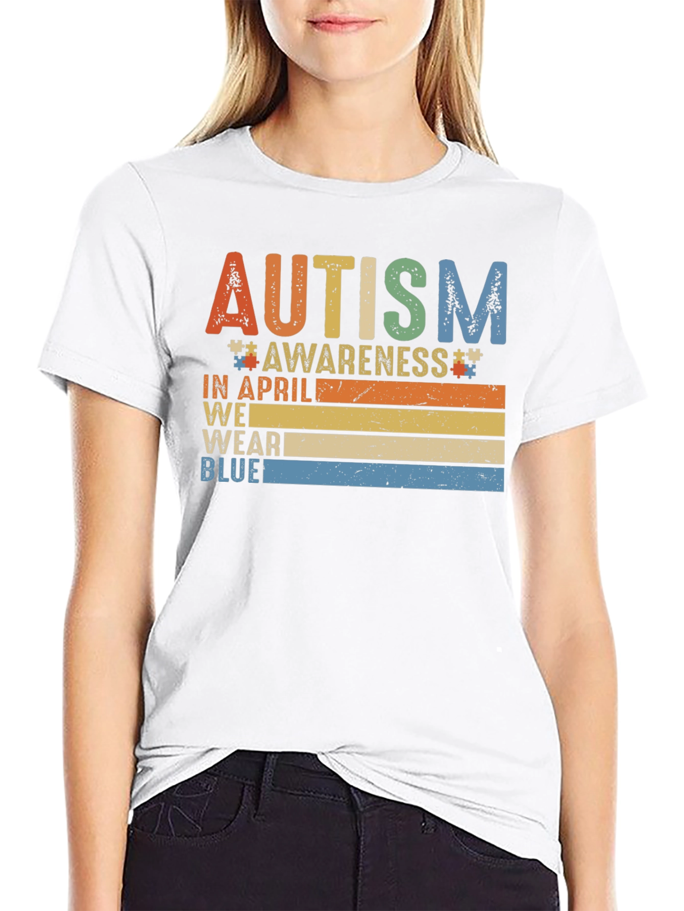 Autism Awareness T-Shirt - In April We Wear Blue