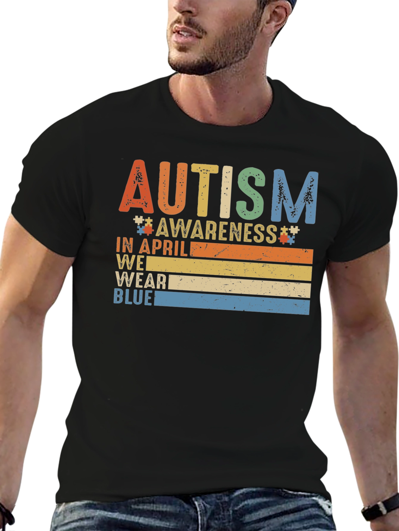 Autism Awareness T-Shirt - In April We Wear Blue