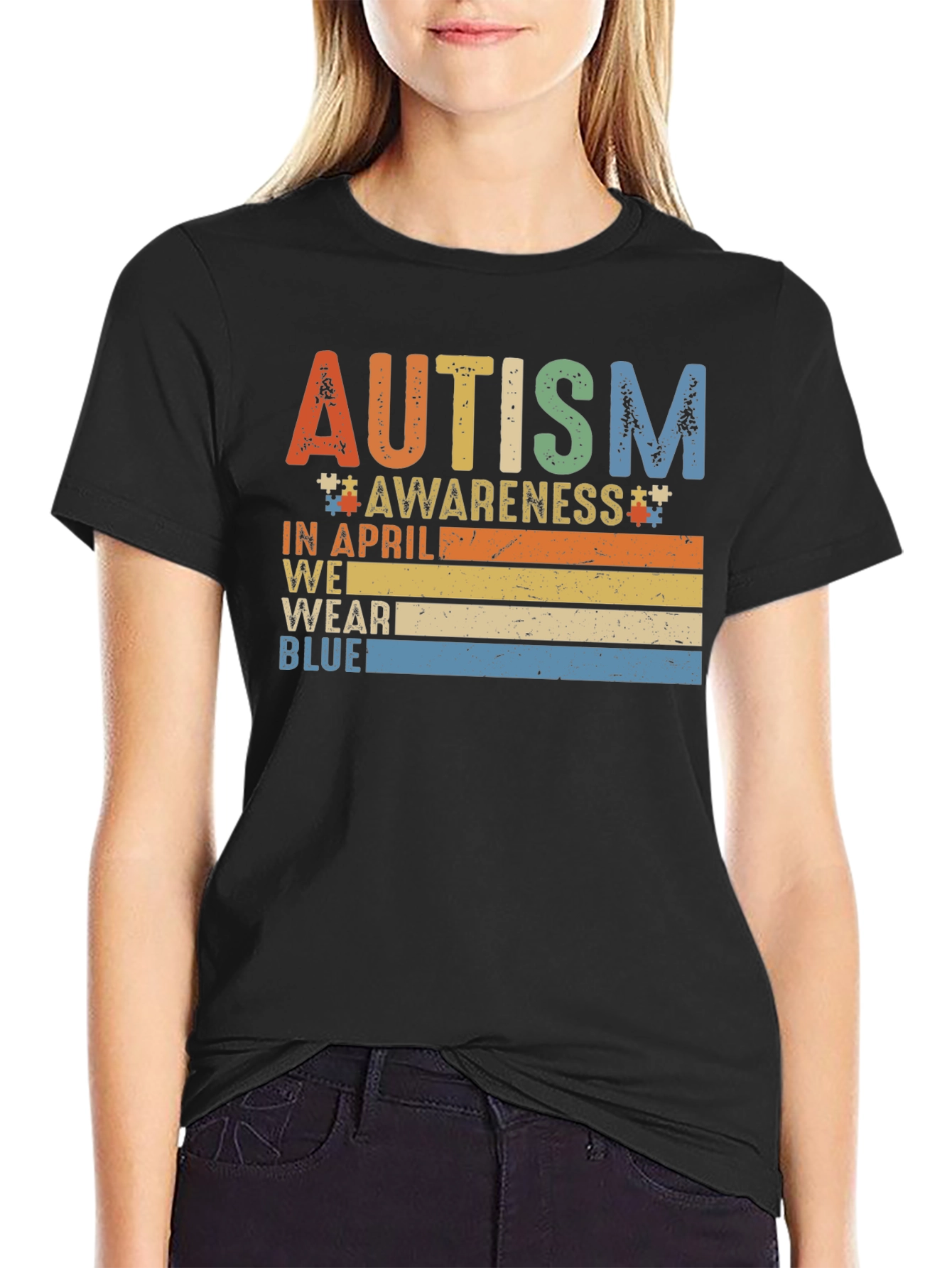 Autism Awareness T-Shirt - In April We Wear Blue
