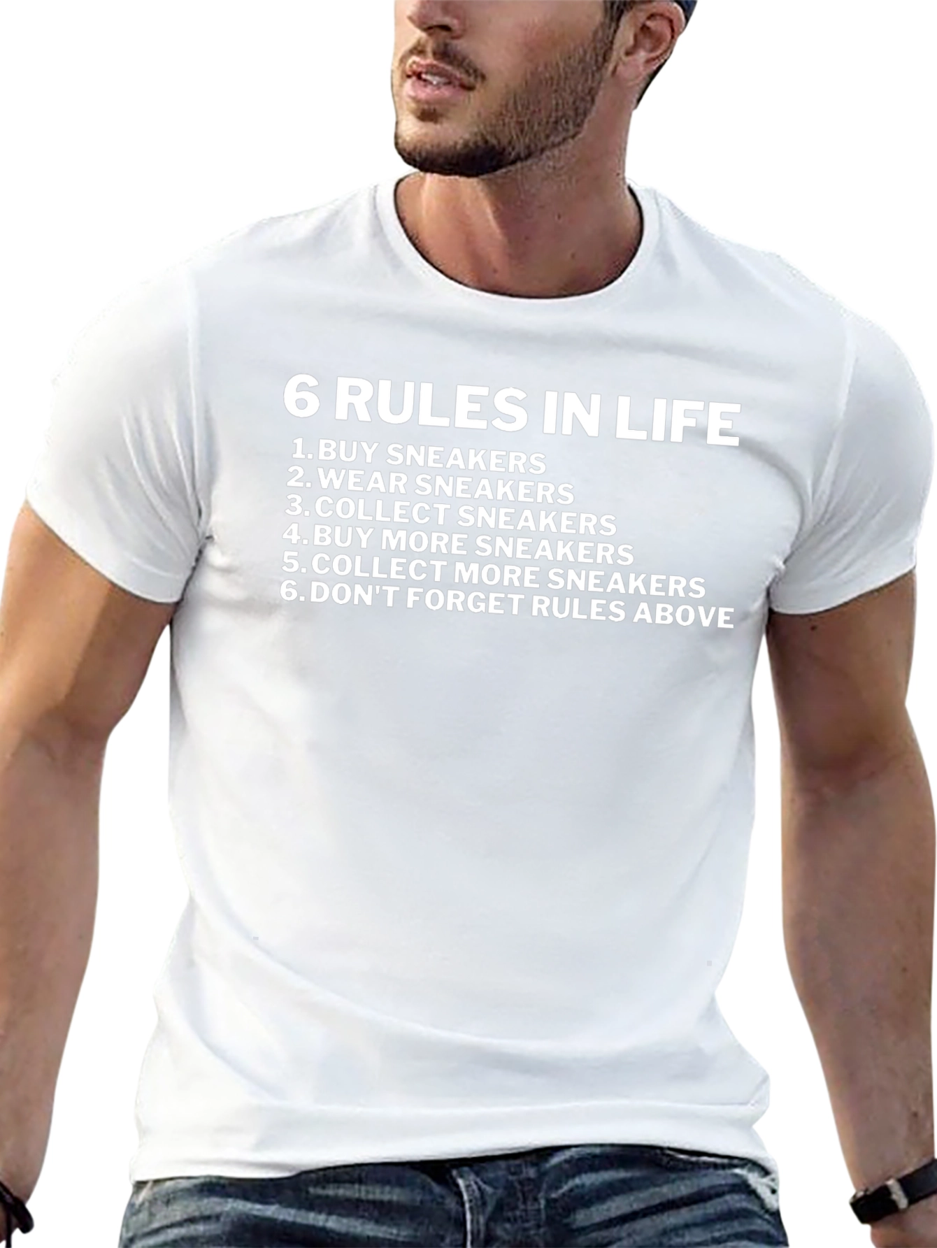6 Rules in Life Sneaker T-Shirt