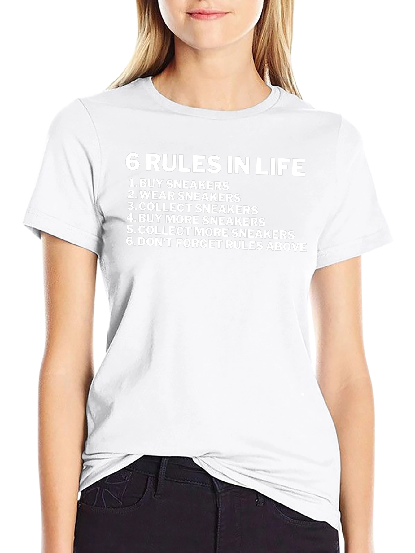 6 Rules in Life Sneaker T-Shirt