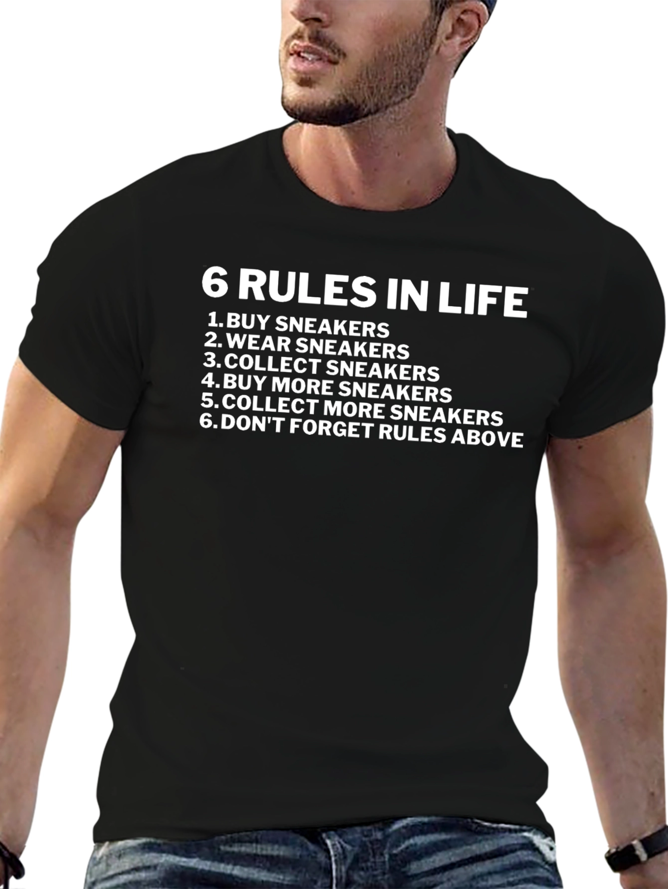 6 Rules in Life Sneaker T-Shirt