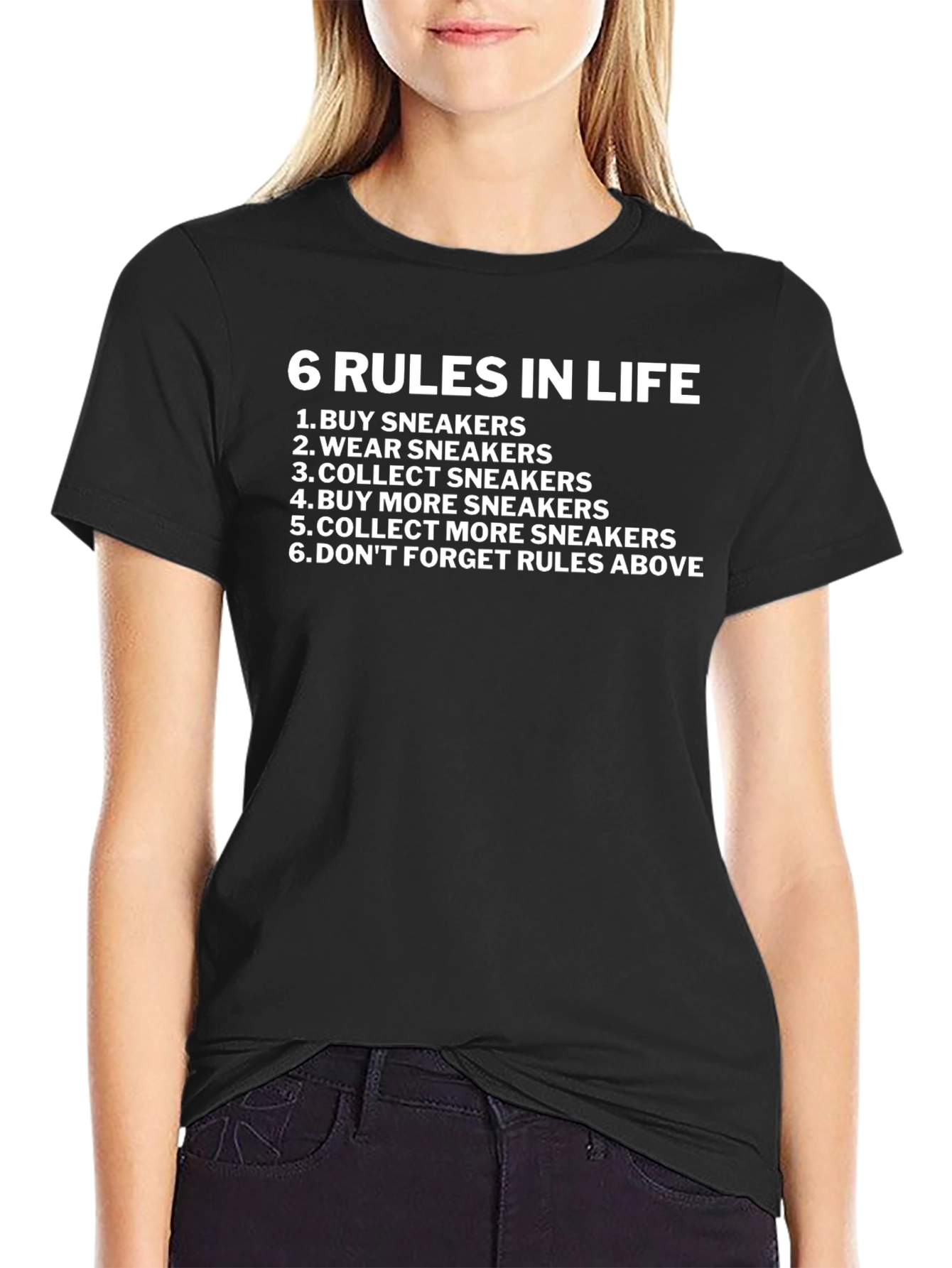 6 Rules in Life Sneaker T-Shirt