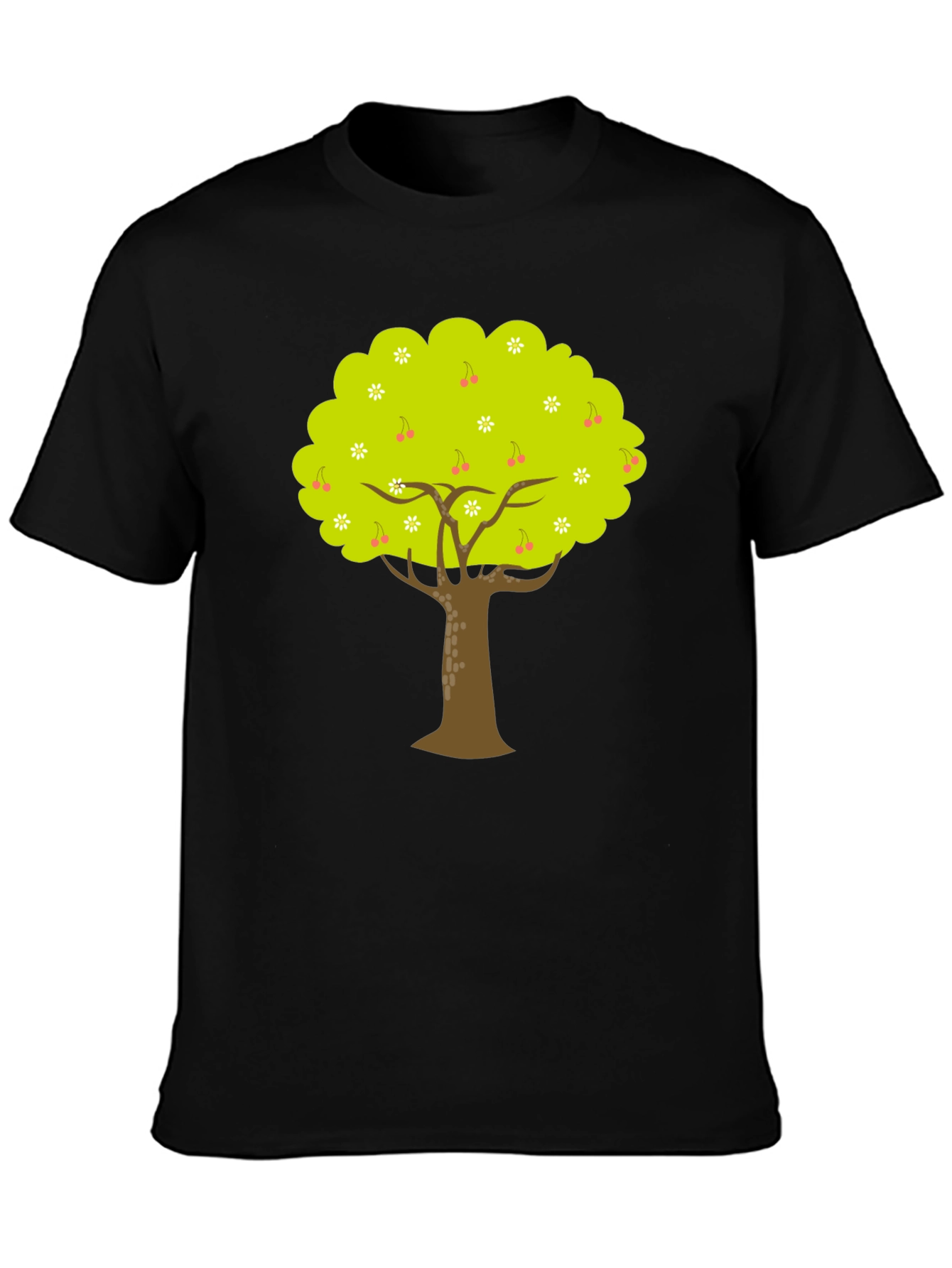 Tree Graphic Black Tee - Nature Inspired Design