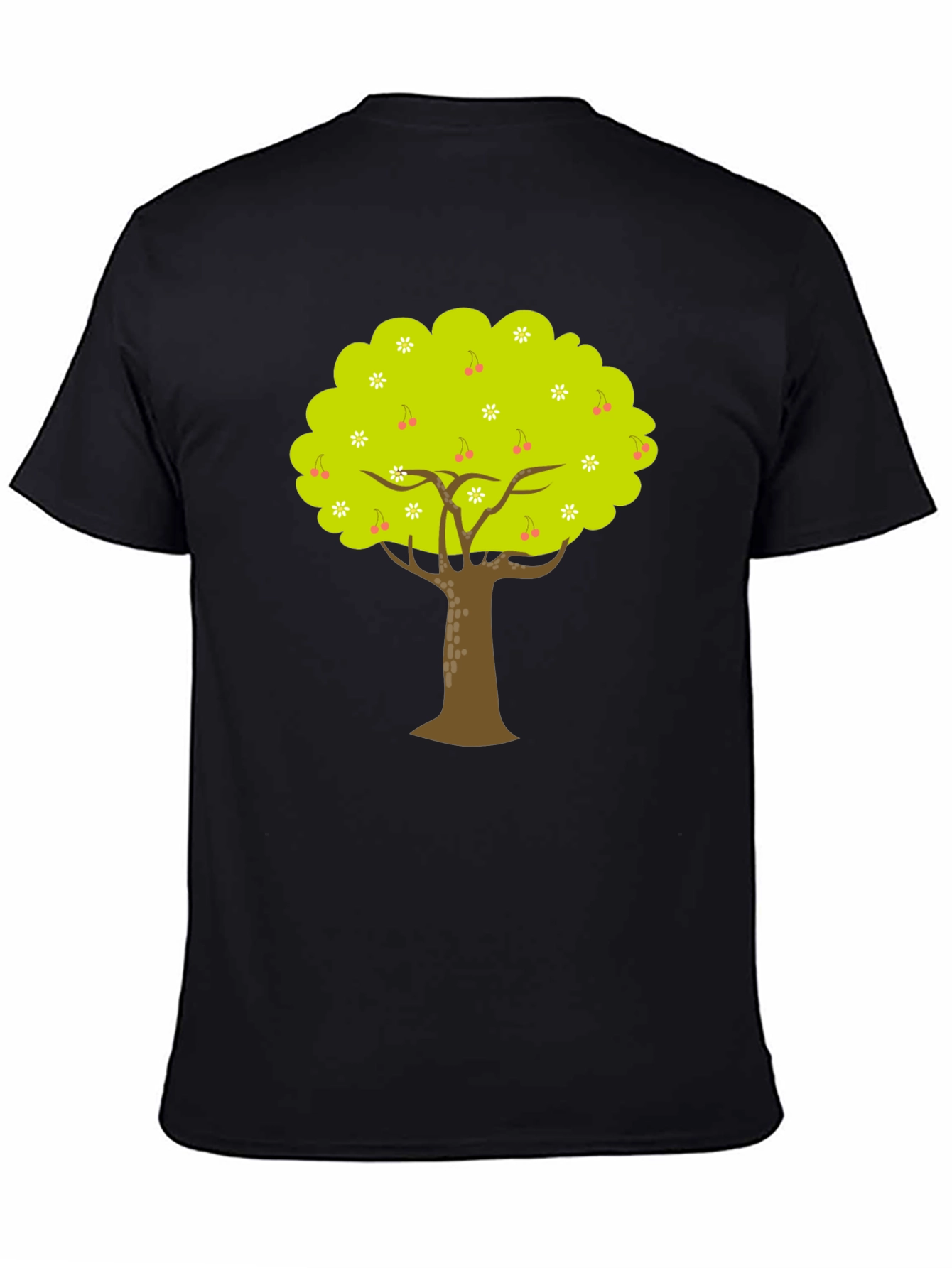 Tree Graphic Black Tee - Nature Inspired Design