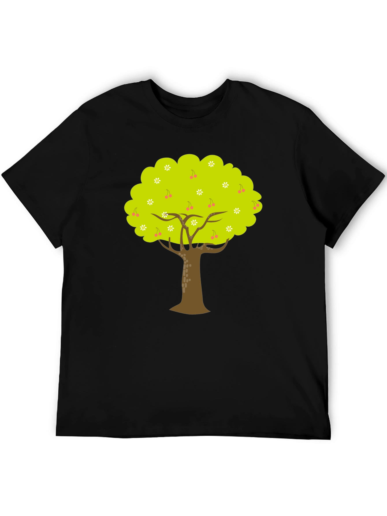 Tree Graphic Black Tee - Nature Inspired Design
