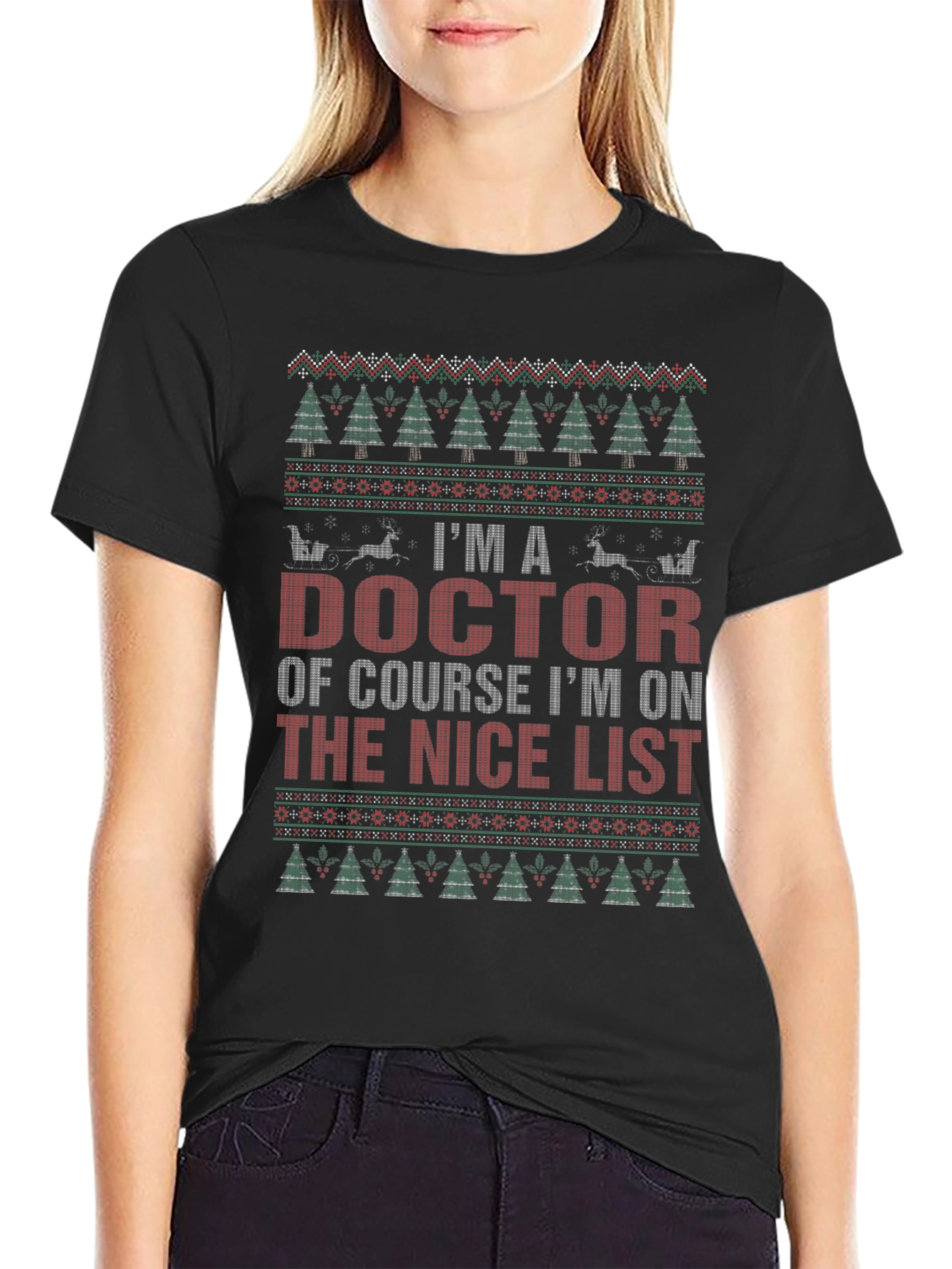 Doctor Nice List Ugly Christmas T-Shirt