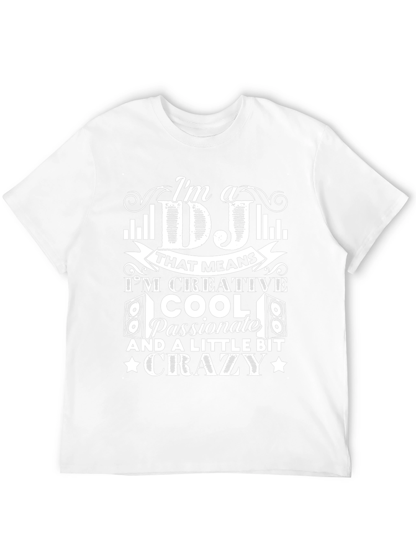 DJ Creative Crazy Graphic T-Shirt - Music Lover Tee