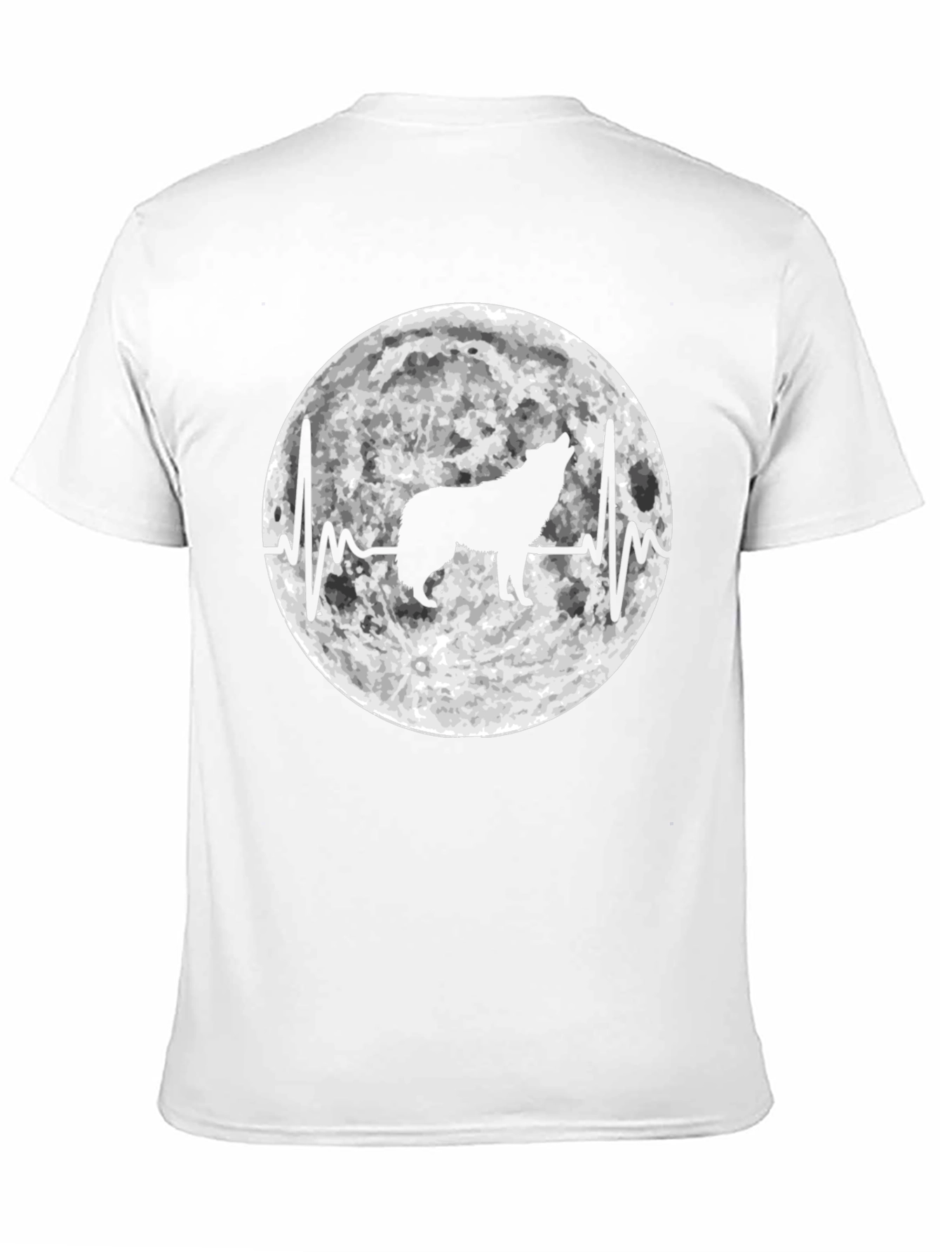 Wolf Moon Heartbeat Graphic T-Shirt