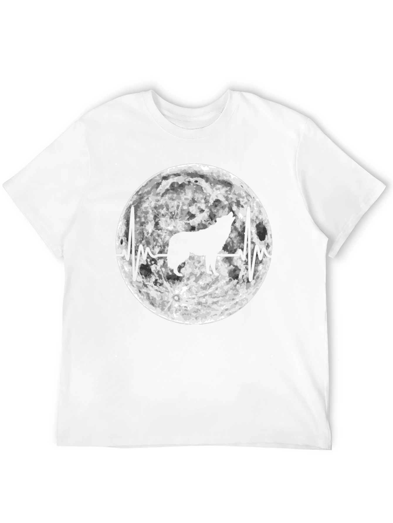 Wolf Moon Heartbeat Graphic T-Shirt