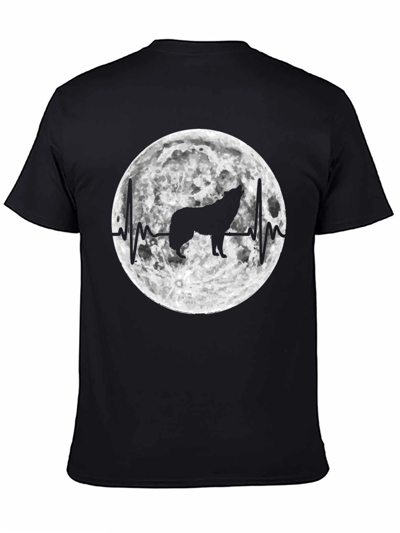Wolf Moon Heartbeat Graphic T-Shirt