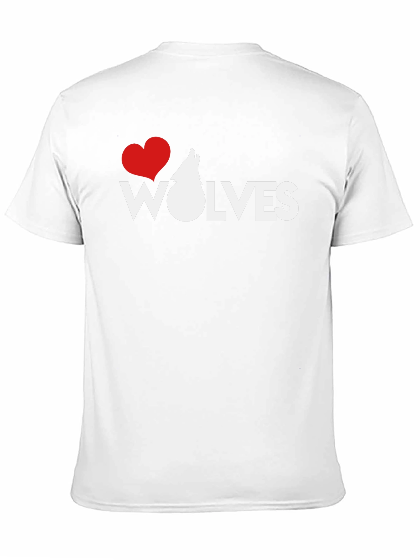 I Heart Wolves Black Graphic T-Shirt
