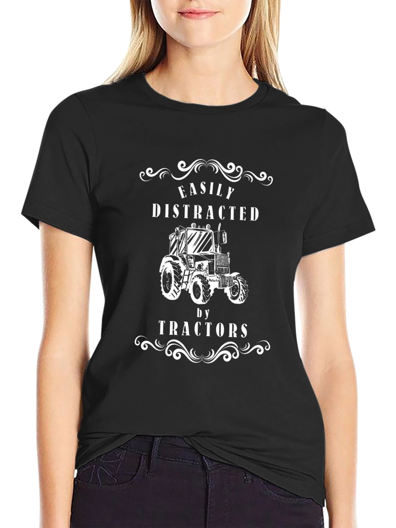 Easily Distracted by Tractors Graphic Tee