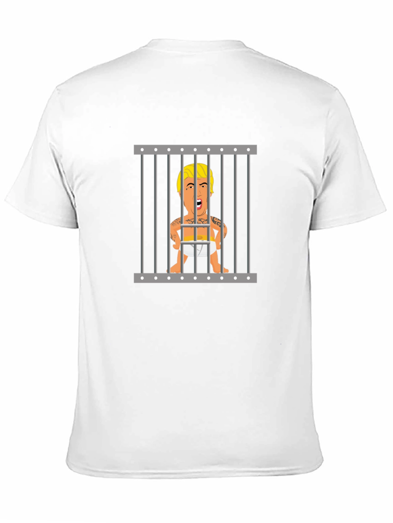 Baby Trump Behind Bars Black T-Shirt