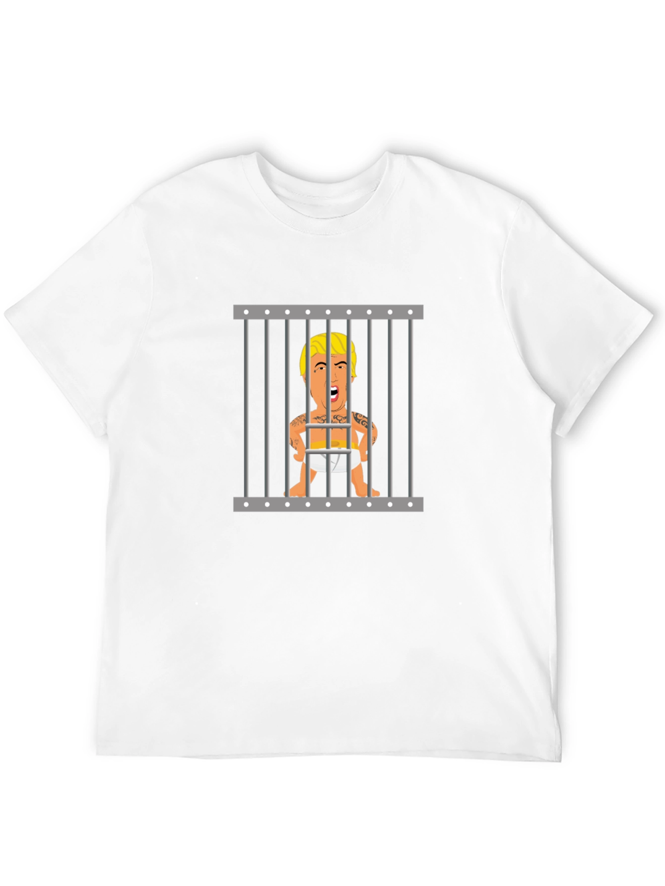 Baby Trump Behind Bars Black T-Shirt