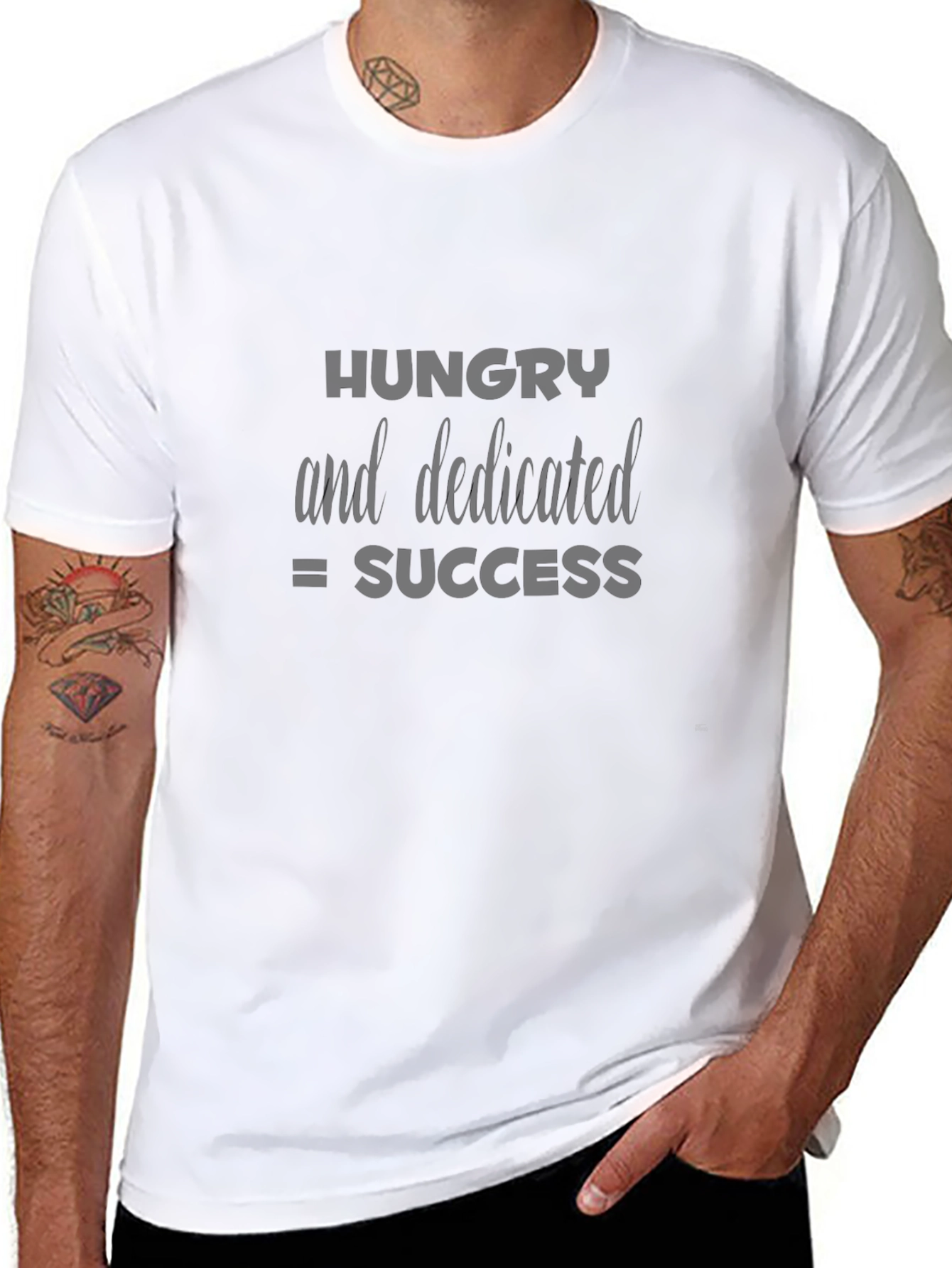 Hungry & Dedicated Mens Black T-Shirt