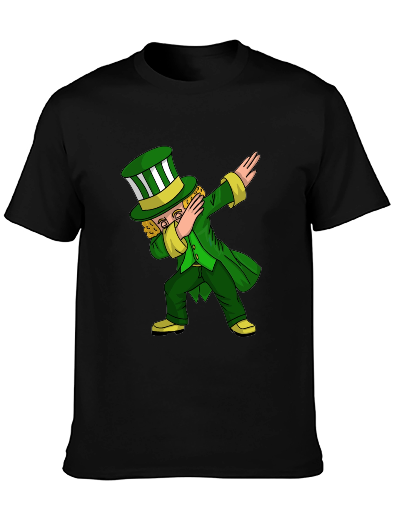 St. Patricks Day Leprechaun Dab Black T-Shirt