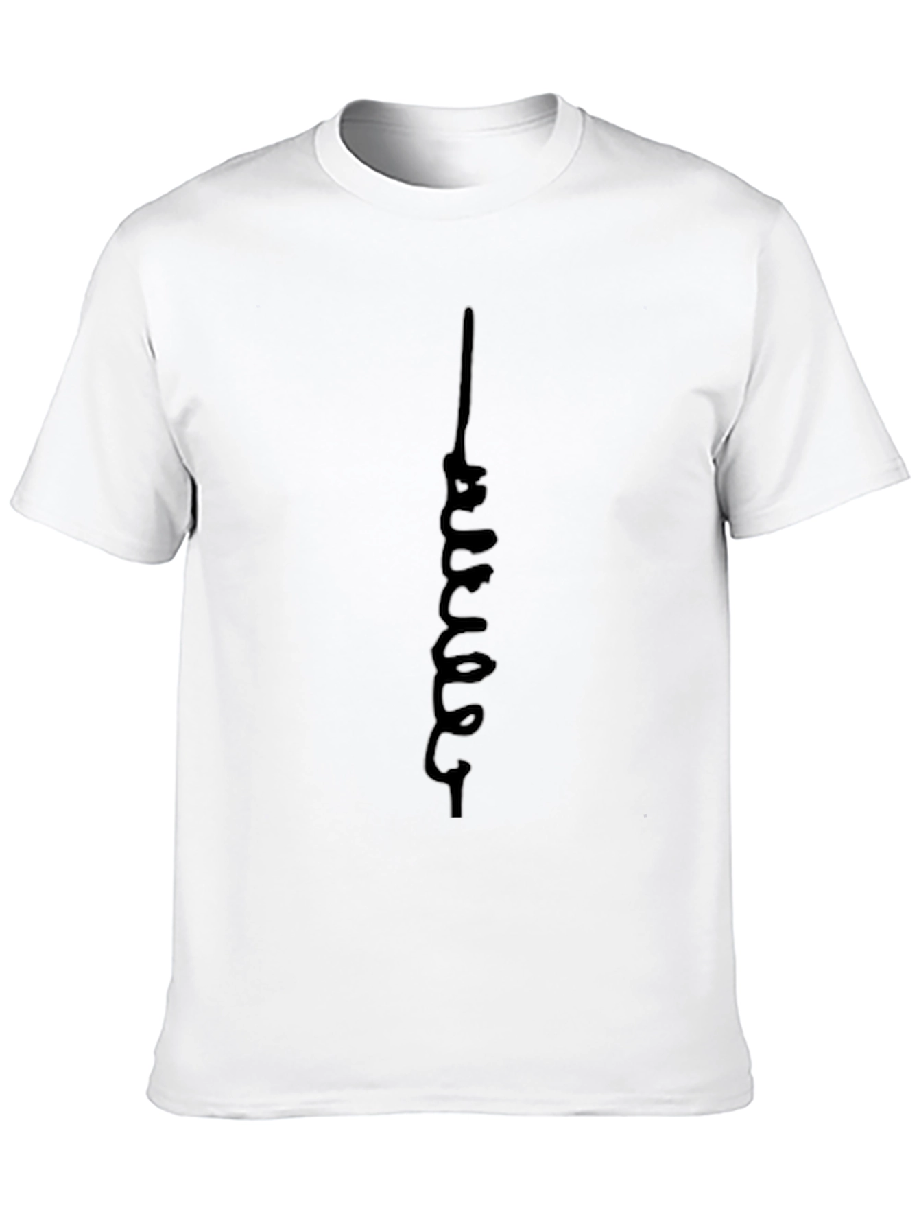 Minimalist Black T-Shirt with Abstract Graphic