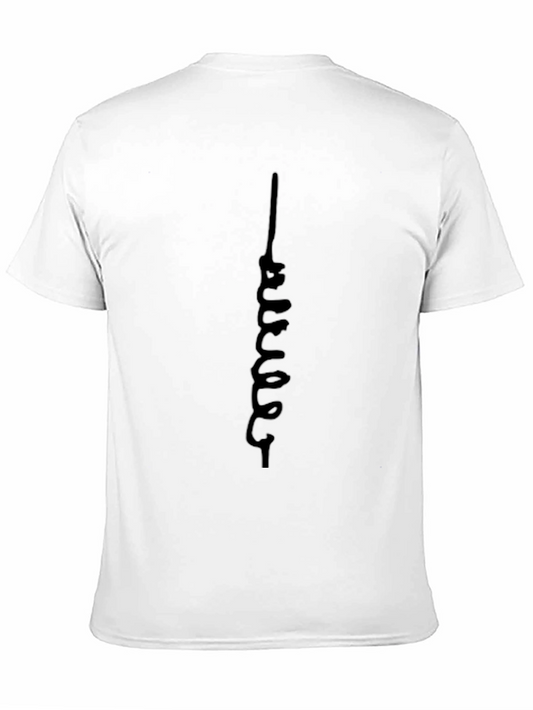 Minimalist Black T-Shirt with Abstract Graphic