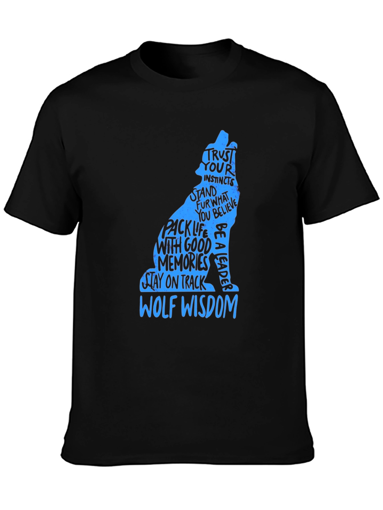 Wolf Wisdom Graphic Print T-Shirt