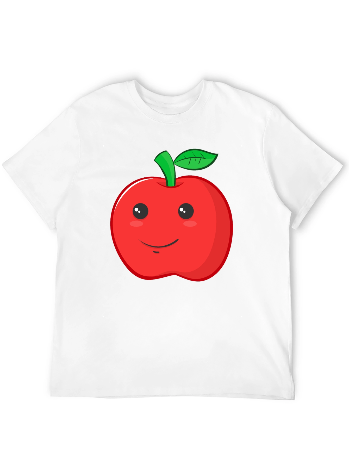 Apple Graphic Black T-Shirt - Mens Crew Neck