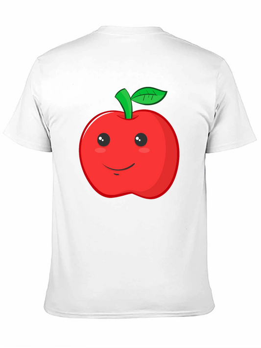 Apple Graphic Black T-Shirt - Mens Crew Neck