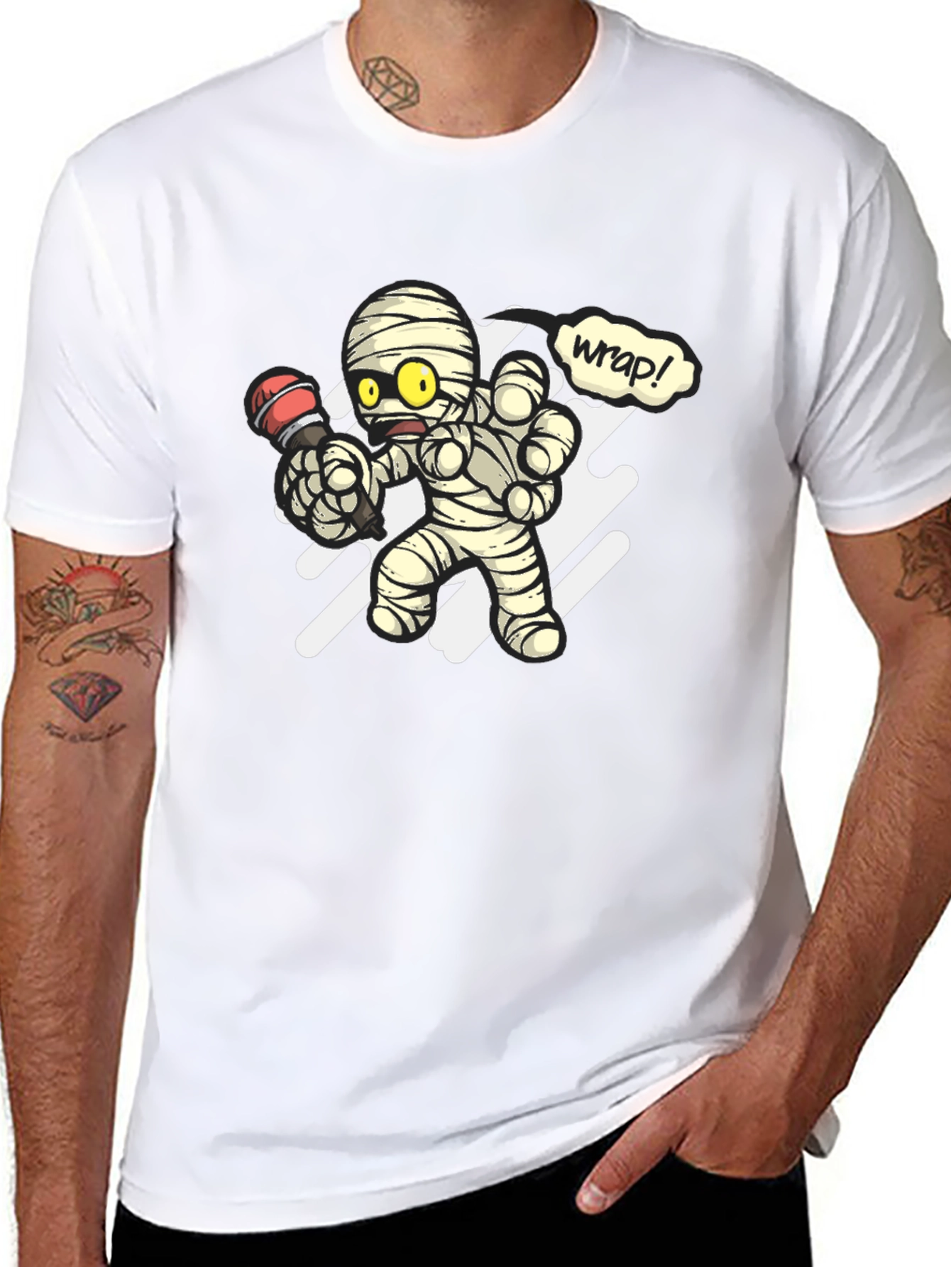 Mummy Rapper Graphic T-Shirt - Black