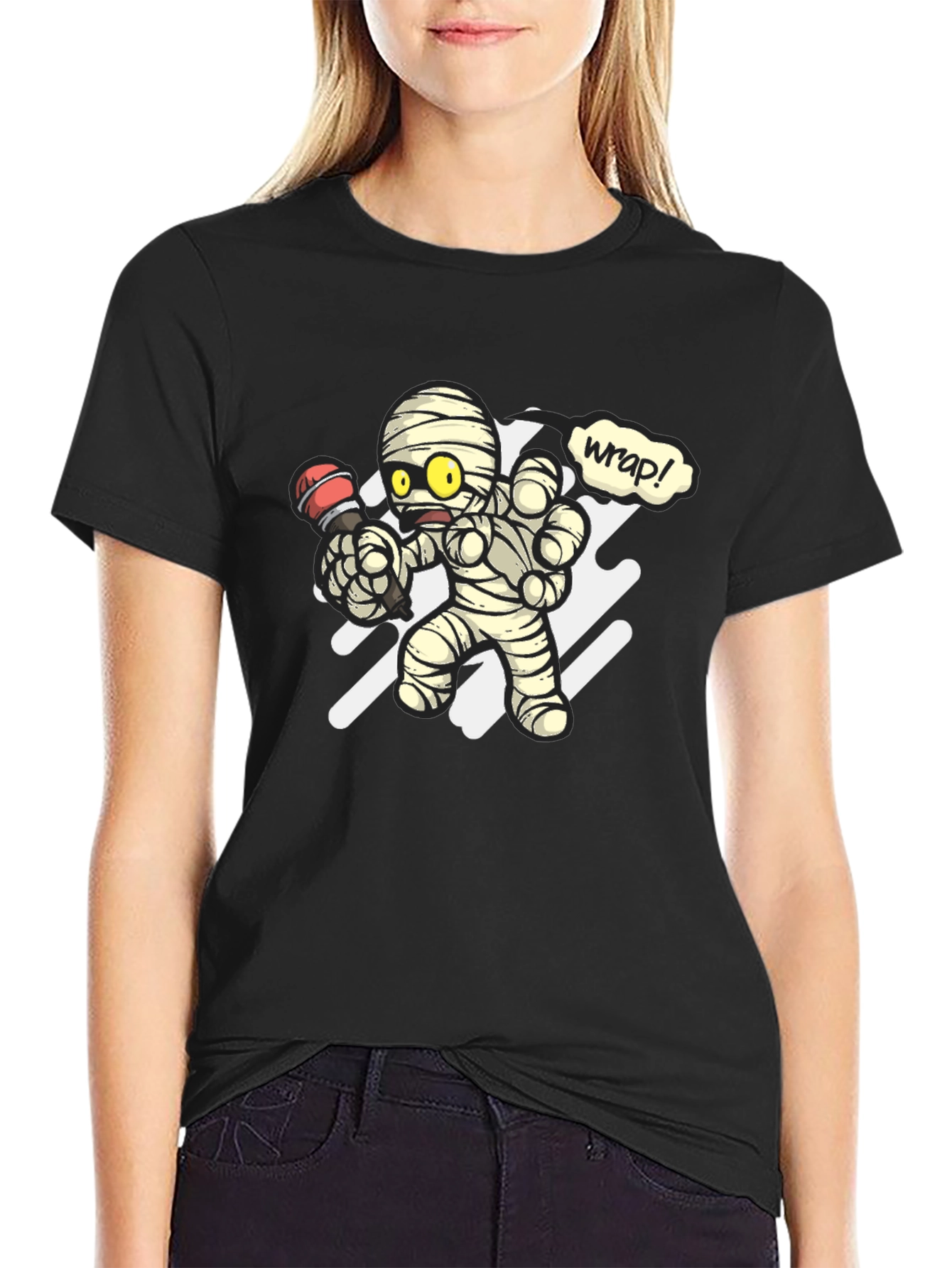 Mummy Rapper Graphic T-Shirt - Black