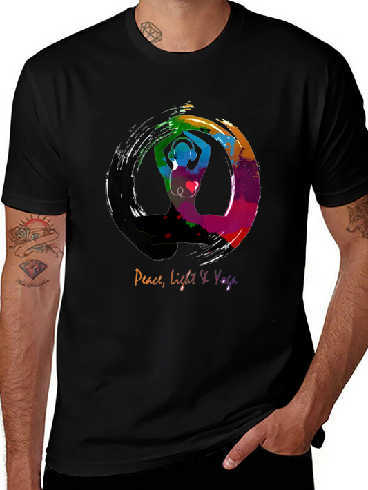 Peace Light Yoga T-Shirt - Zen Circle Design