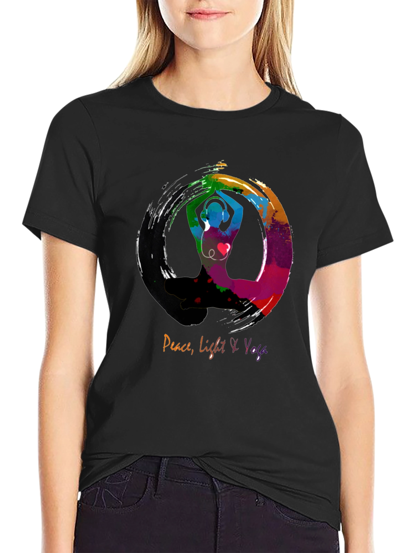 Peace Light Yoga T-Shirt - Zen Circle Design
