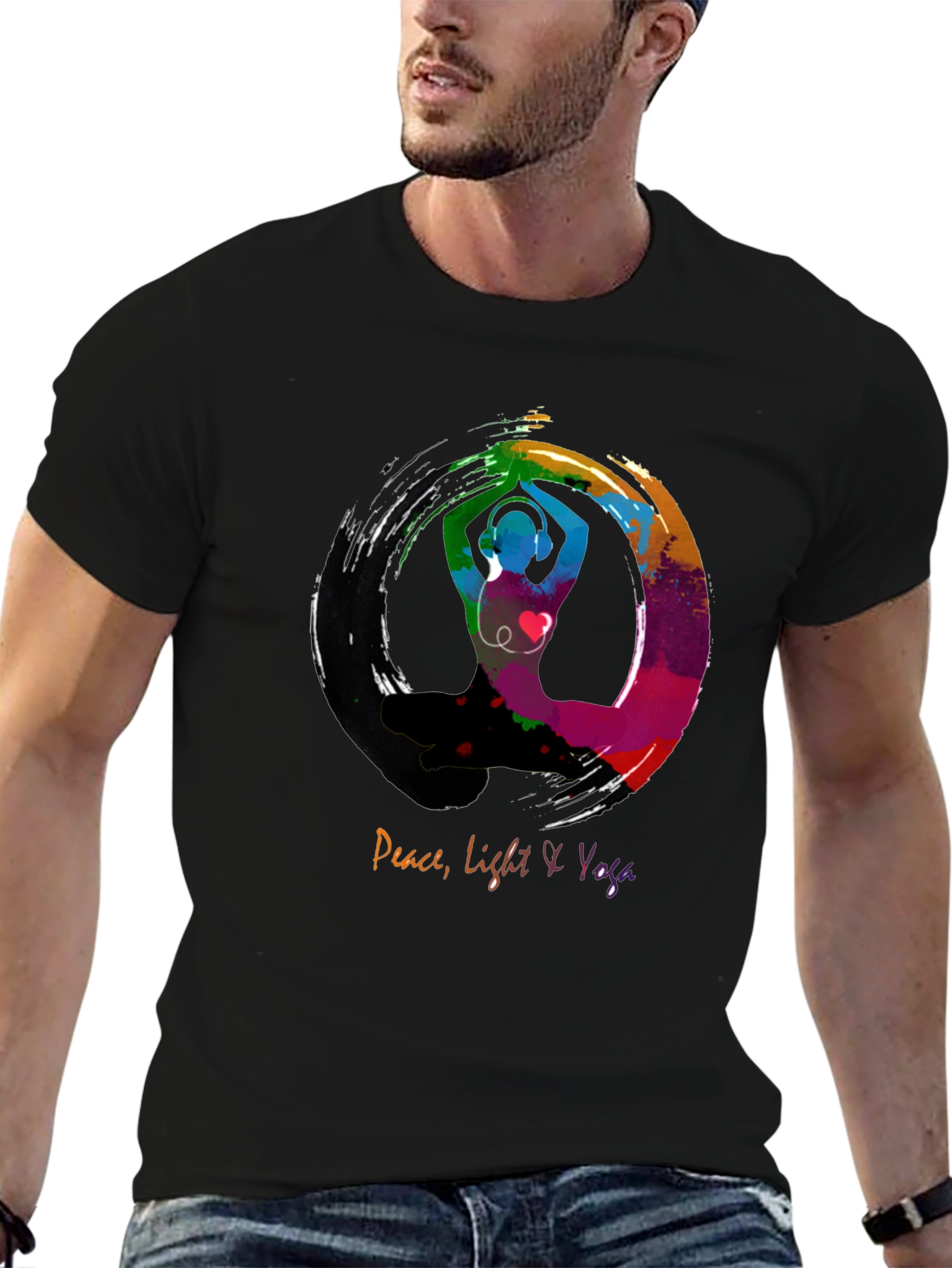 Peace Light Yoga T-Shirt - Zen Circle Design
