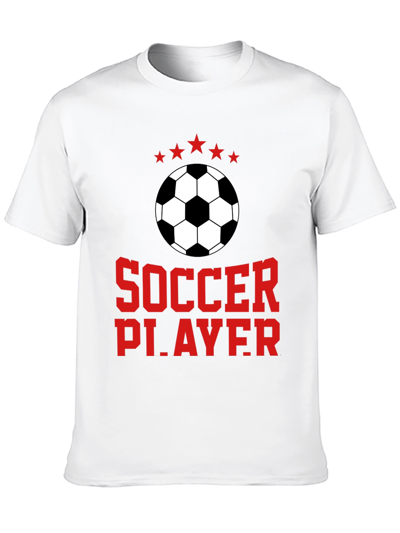 Soccer Player Graphic Tee - Black Cotton