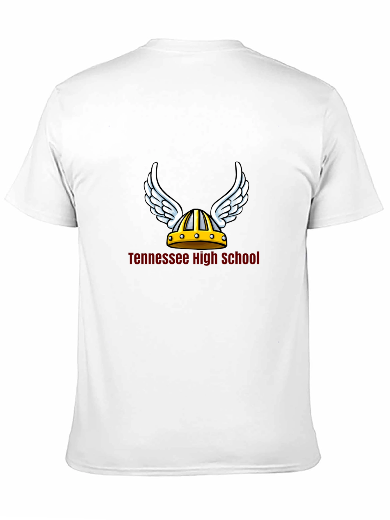 Tennessee High School Viking Helmet Black T-Shirt