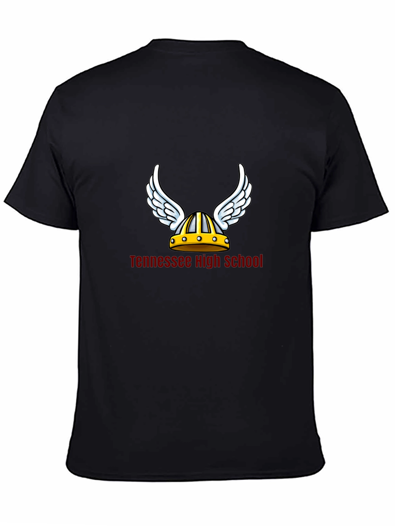 Tennessee High School Viking Helmet Black T-Shirt
