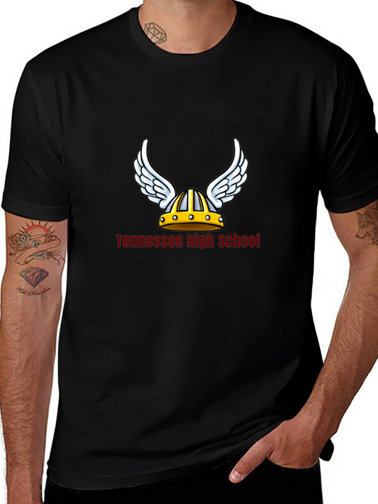Tennessee High School Viking Helmet Black T-Shirt