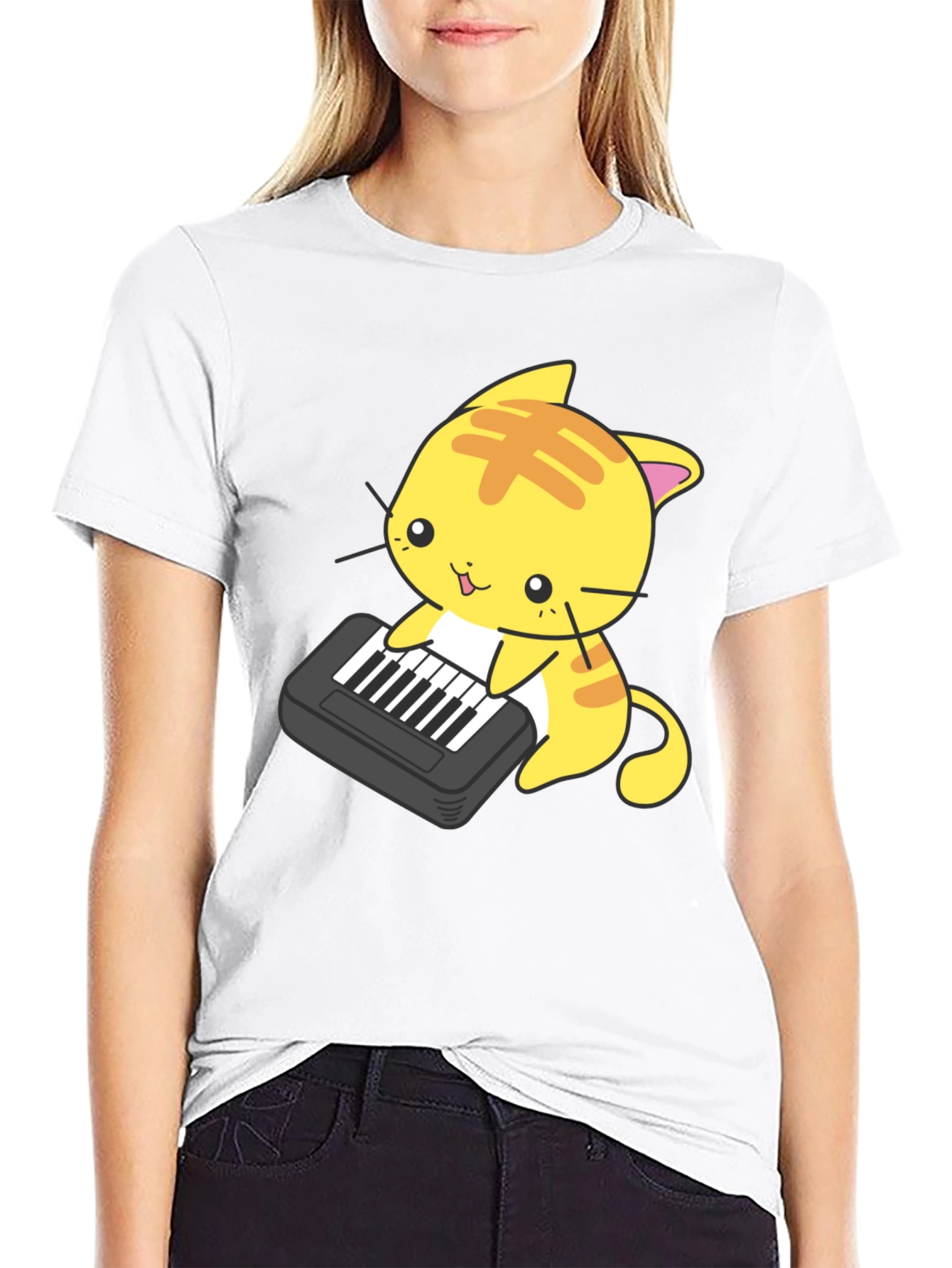 Cute Cat Keyboard T-Shirt