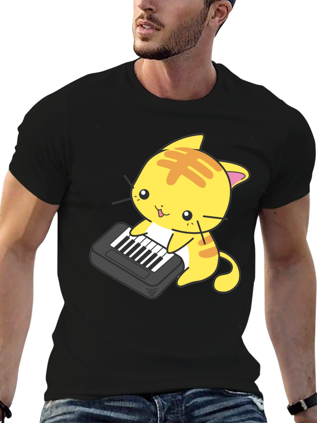 Cute Cat Keyboard T-Shirt